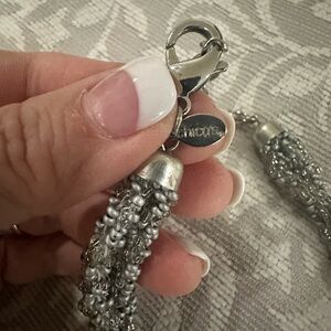 Chicos Gray Beaded Double Necklace